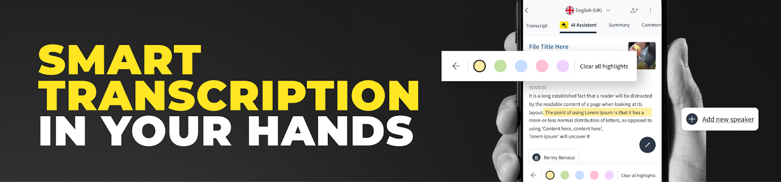 Smart transcription in your hands