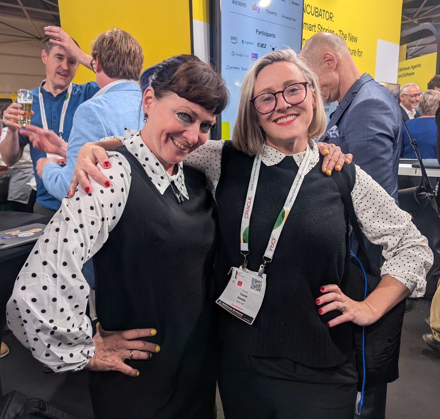 Tessa Kaday with a colleague at the IBC 2026 Accelerator Zone