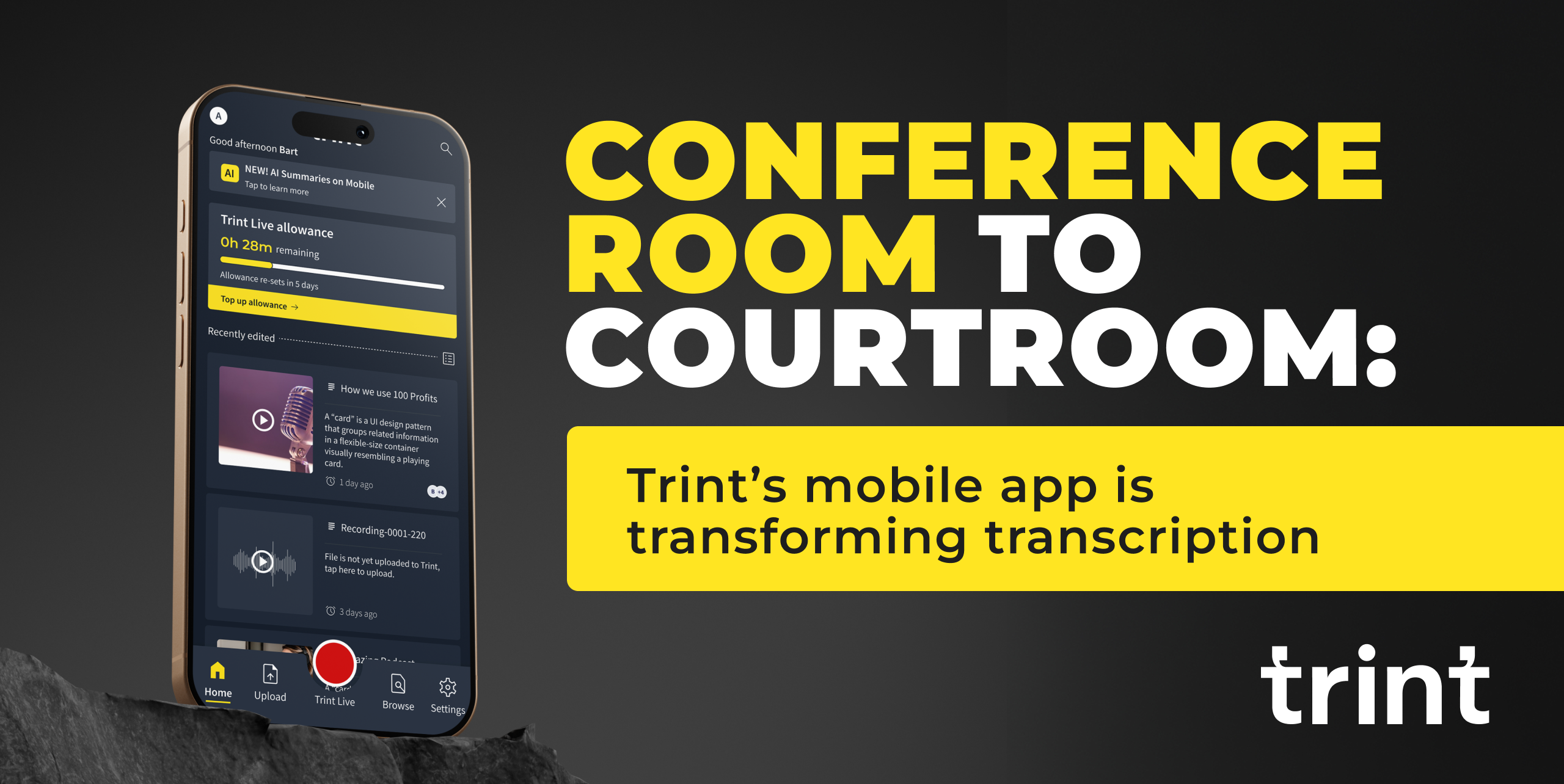 When it comes to transcribing key moments, Trint's mobile app is transforming workflows for media, research and other professionals. Hear how by reading the article.