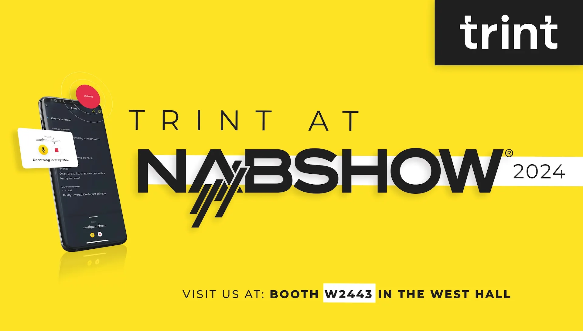 Get hands on with Trint and see our latest AI innovation, Automatic Language Detection, at this year’s NAB Show – Las Vegas, 13-17 April.