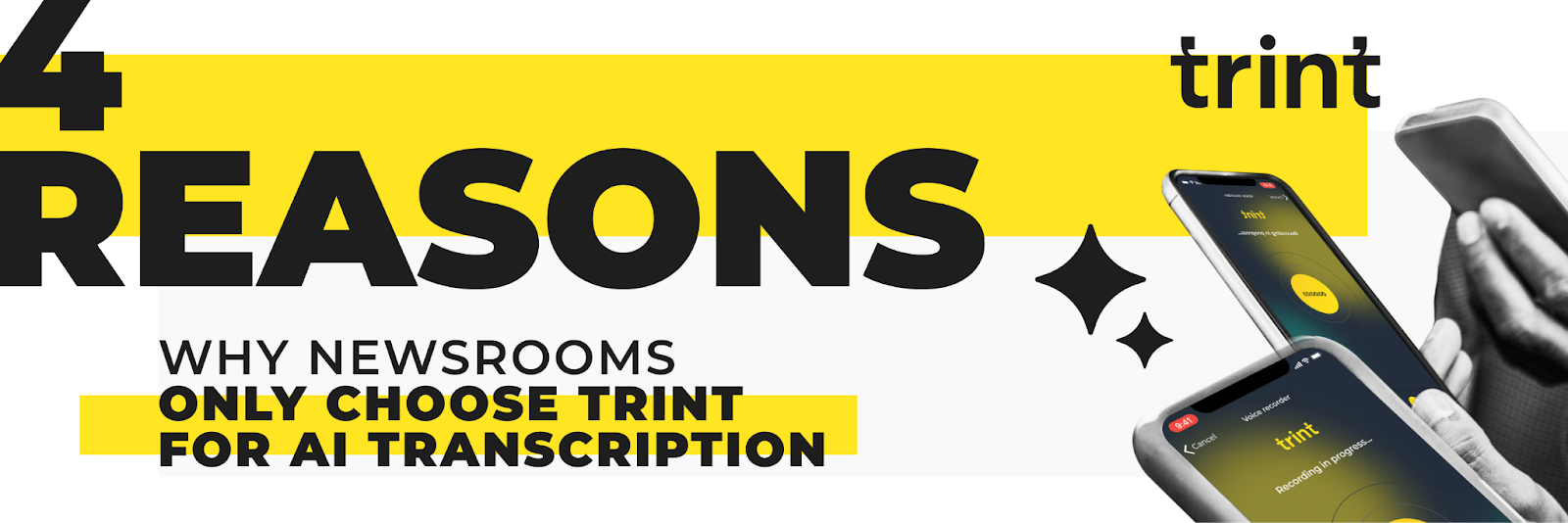 4 reasons why newsrooms only choose Trint for AI transcription