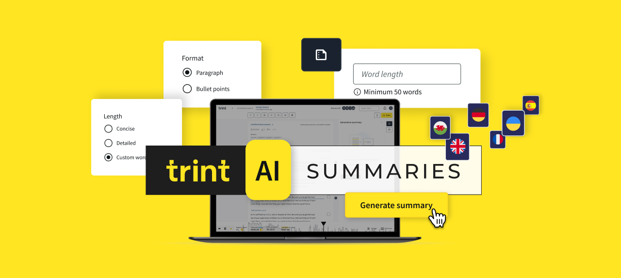 Trint AI summaries just got even smarter