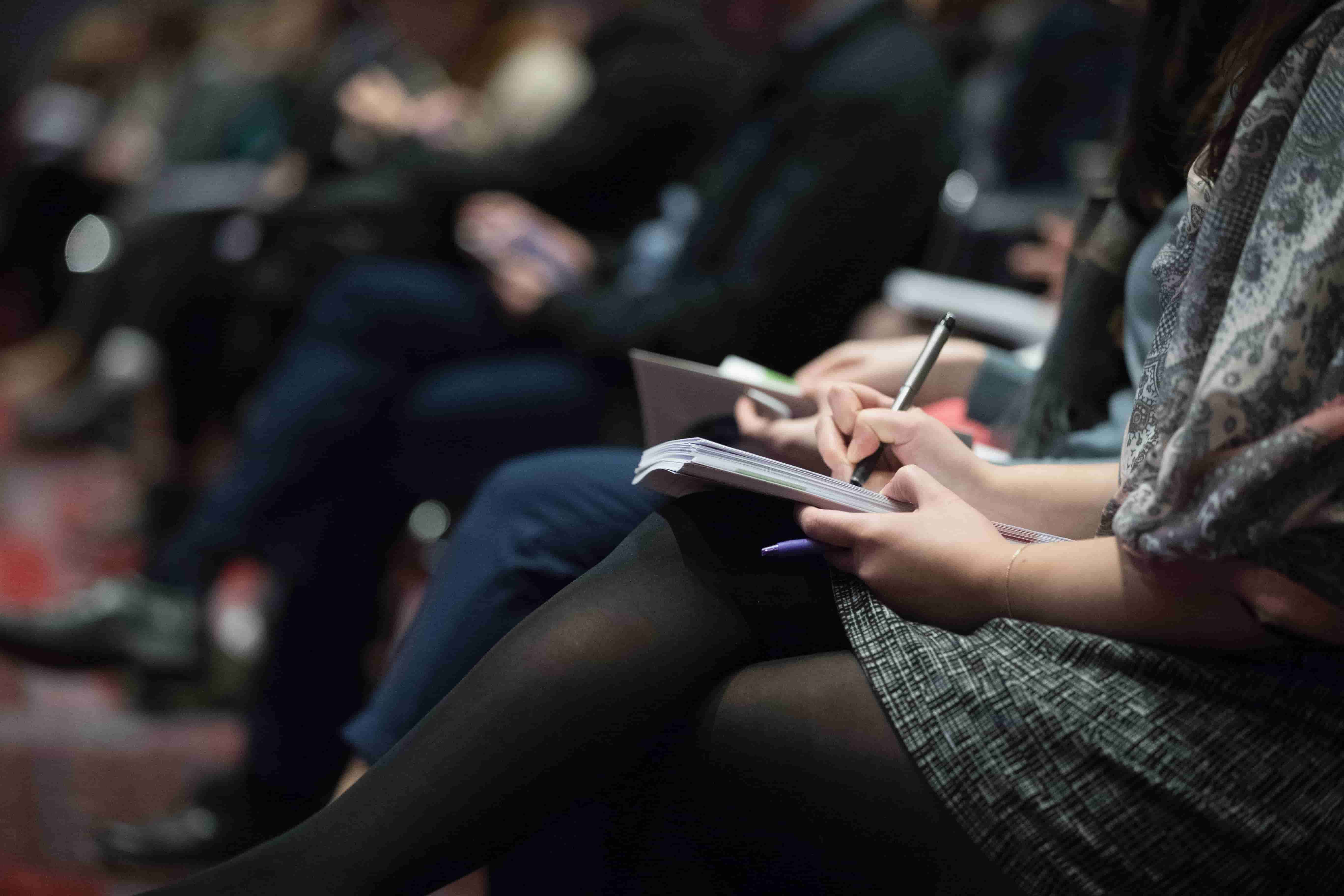 Conference attendees can focus on presentation instead of taking notes