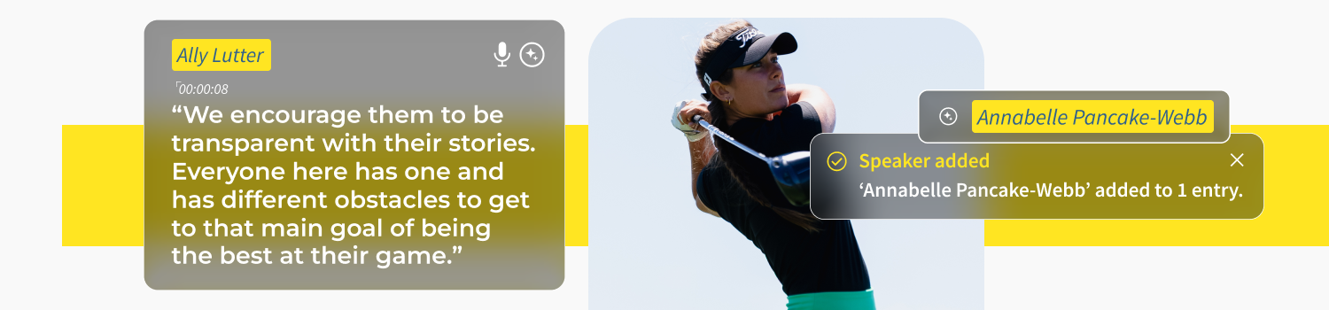 Ally Lutter, "We encourage them to be transparent with their stories. Everyone here has one and has different obstacles to get to that main goal of being the best at their game."'